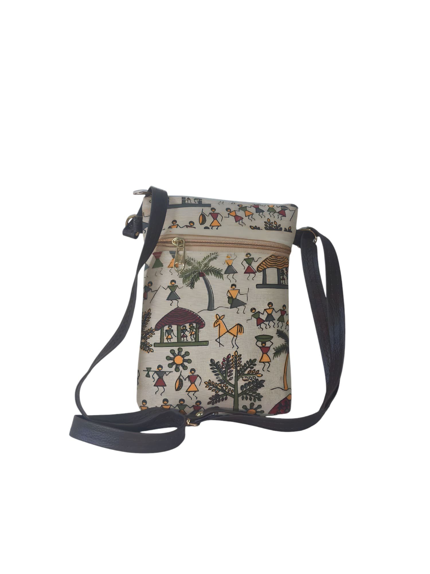 Handmade Multi Colour Printed Design Sling Bag thumbnail 1